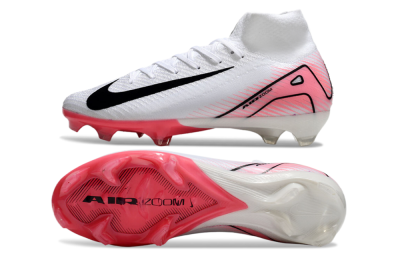 Nike Air Zoom Mercurial Superfly 10 Elite FG High-Tops Football Boots - White/Black/Pink