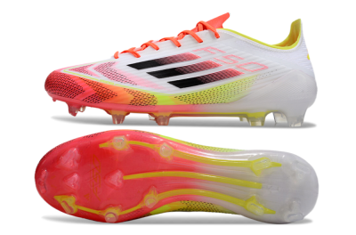 Adidas F50 Elite FG Low-Tops Football Boots - White/Red/Yellow