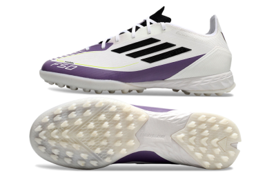 Adidas x Messi F50 Pro TF Low-Tops Football Shoes - White/Purple/Black