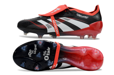 Adidas Predator Elite Foldover Tongue FG Low-Tops Football Boots - Black/White/Red