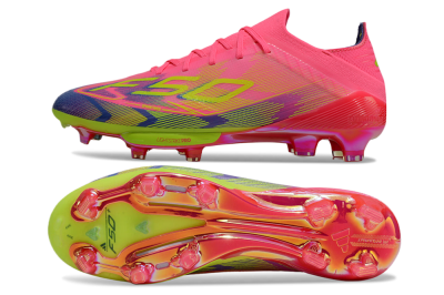 Adidas F50 Elite Lightstrike Pro FG Low-Tops Football Boots - Pink/Blue/Yellow