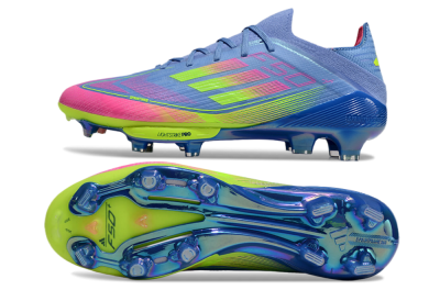 Adidas F50+ Elite Lightstrike Pro FG Low-Tops Football Boots - Blue/Pink/Yellow