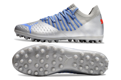 Puma Future Ultimate MG Low-Tops Football Boots - Silver/Blue/Red