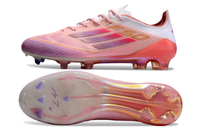 Adidas F50 Elite FG Low-Tops Football Boots - Pink/White/Gold