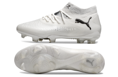 Puma Future 8 Ultimate FG Low-Tops Football Boots - White/Silver/Black