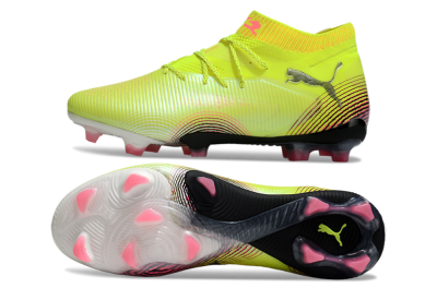 Puma Future 8 Ultimate FG Low-Tops Football Boots - Yellow/Black/Pink