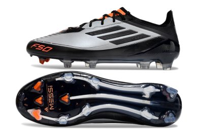 Adidas F50 Elite Messi FG Low-Tops Football Boots - Silver/Black/Orange