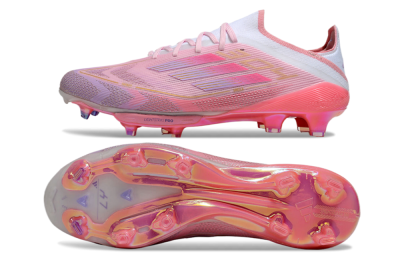 Adidas F50+ Lightstrike 304+ Elite FG Low-Tops Football Boots - Pink/Gold/White
