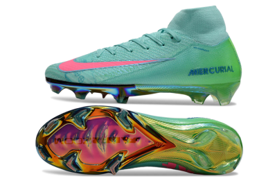 Nike Air Zoom Mercurial Superfly 10 Elite FG High-Tops Football Boots - Jade/Pink/Gold