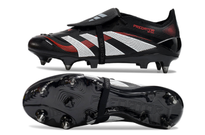 Adidas Predator 25 Elite Foldover Tongue SG Low-Tops Football Boots - Black/White/Red