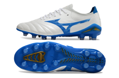 Mizuno Morelia Neo 4 FG Low-Tops Football Boots - White/Blue