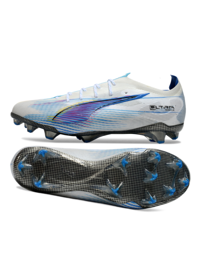Puma Ultra Ultimate FG Low-Tops Football Boots - Beige/Blue/Yellow