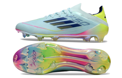 Adidas F50 Elite FG Low-Tops Football Boots - Jade/Blue/Gold/Pink