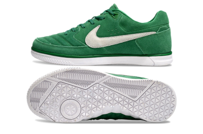 Nike Street Gato IC Low-Tops Football Shoes - Green/Grey/White