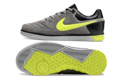 Nike Street Gato IC Low-Tops Football Shoes - Grey/Yellow/Black