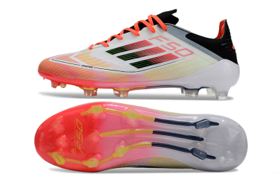 Adidas F50 Elite FG Low-Tops Football Boots - White/Red/Yellow
