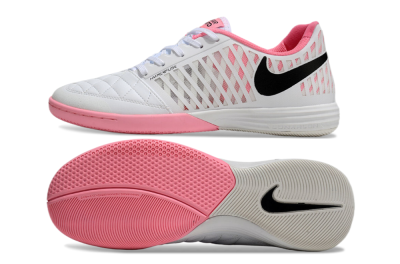 Nike Lunar Gato 2 IC Low-Tops Football Shoes - White/Pink/Black