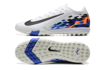Nike Air Zoom Mercurial Vapor 16 Elite TF Low-Tops Football Shoes - White/Blue/Black