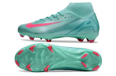 Nike Air Zoom Mercurial Superfly 10 Elite FG High-Tops Football Boots - Jade/Pink/Blue