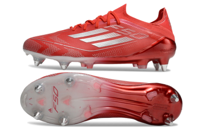 Adidas F50 Elite SG Low-Tops Football Boots - Red/Silver