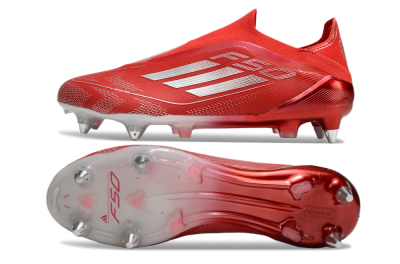 Adidas F50 Elite Laceless SG Low-Tops Football Boots - Red/Silver