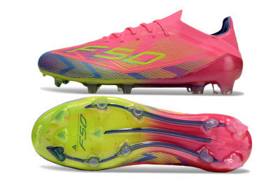 Adidas F50 Elite FG Low-Tops Football Boots - Pink/Blue/Yellow