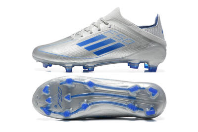 Adidas F50 Elite FG Low-Tops Football Boots - Silver/Blue