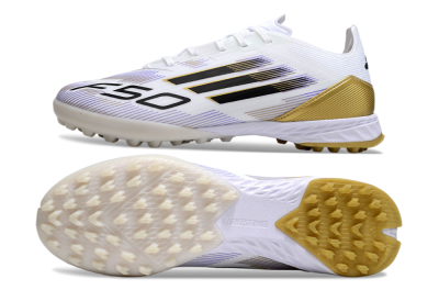 Adidas F50 Pro TF Low-Tops Football Shoes - White/Black/Yellow