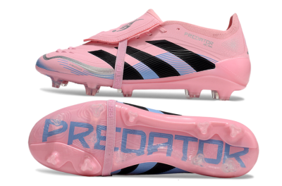 Adidas Predator Elite 25 Foldover Tongue FG Low-Tops Football Boots - Pink/Black/Blue