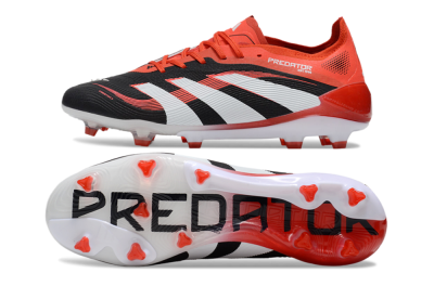 Adidas Predator 25 Elite FG Low-Tops Football Boots - Black/White/Red