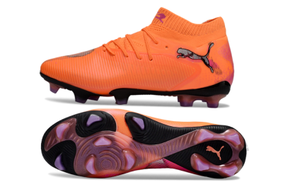 Puma Future 8 Ultimate FG Low-Tops Football Boots - Orange/Purple/Grey