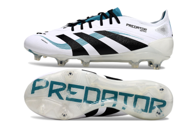 Adidas Predator Elite 25 FG Low-Tops Football Boots - White/Blue/Black
