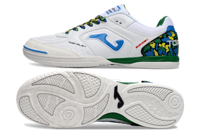 Joma Top Flex IC Low-Tops Football Shoes - White/Blue/Green