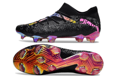 Puma Future Ultimate FG Low-Tops Football Boots - Black/Pink/Yellow