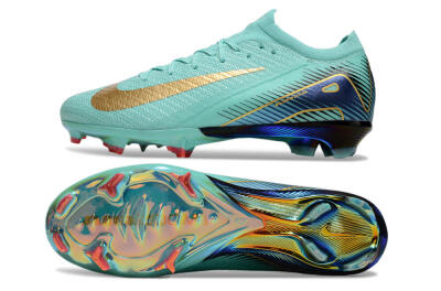 Nike Air Zoom Mercurial Vapor 16 Elite FG Low-Tops Football Boots - Jade/Gold/Blue