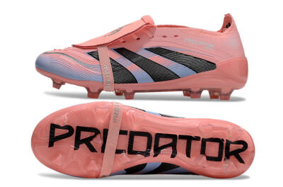 Adidas Predator Elite 25 Foldover Tongue FG Low-Tops Football Boots - Pink/Blue/Black