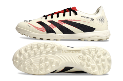 Adidas Predator Elite 25 TF Low-Tops Football Shoes - Beige/Black/Red