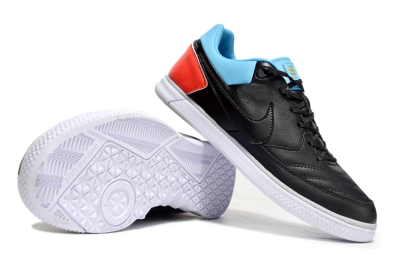 Nike Street Gato IC Low-Tops Football Shoes - Black/Blue/Red