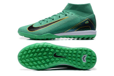 Nike Air Zoom Mercurial Superfly 10 Elite TF High-Tops Football Shoes - Green/Gold/White