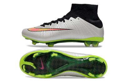 Nike Mercurial Superfly 4 CR7 FG High-Tops Football Boots - Silver/Pink/Black/Yellow
