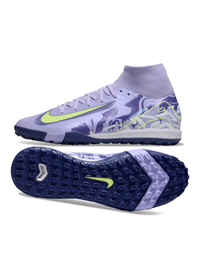 Nike Air Zoom Mercurial Superfly 10 Elite TF High-Tops Football Shoes - Purple/Yellow/White