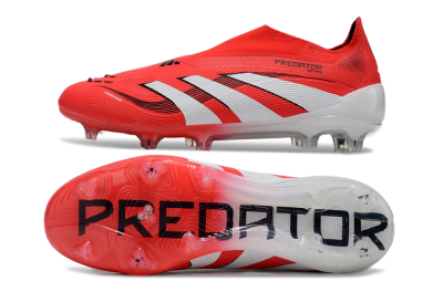 Adidas Predator Elite 25 Laceless FG Low-Tops Football Boots - Red/White/Black