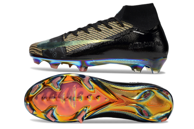 Nike Air Zoom Mercurial Superfly 10 Elite FG High-Tops Football Boots - Black/Gold/White