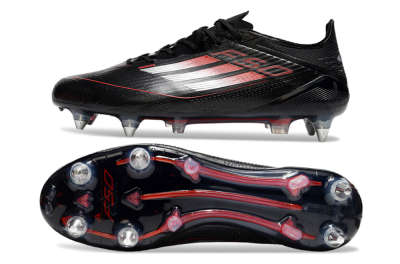 Adidas F50 Elite SG Low-Tops Football Boots - Black/Silver/Red