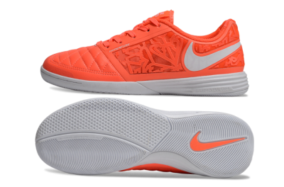 Nike Lunar Gato 2 IC Low-Tops Football Shoes - Red/White