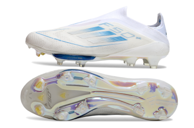 Adidas F50+ Elite Lightstrike Pro FG Low-Tops Football Boots - Beige/White/Blue