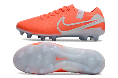 Nike Tiempo Legend 10 Elite FG Low-Tops Football Boots - Red/White