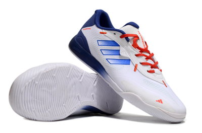 Adidas Fevernova IC Low-Tops Football Shoes - White/Blue/Red