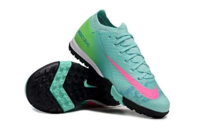 Nike Air Zoom Mercurial Vapor 16 Elite TF Low-Tops Football Shoes - Jade/Yellow/Pink