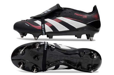 Adidas Predator 25 Elite Foldover Tongue SG Low-Tops Football Boots - Black/White/Red